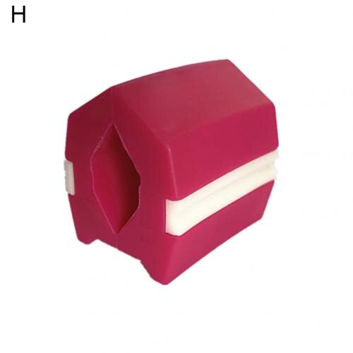 Siliconen Kaak Trainer Facial Spier Kauwen Vorm Apparaat Face-Lift Oefening Bal: Rood