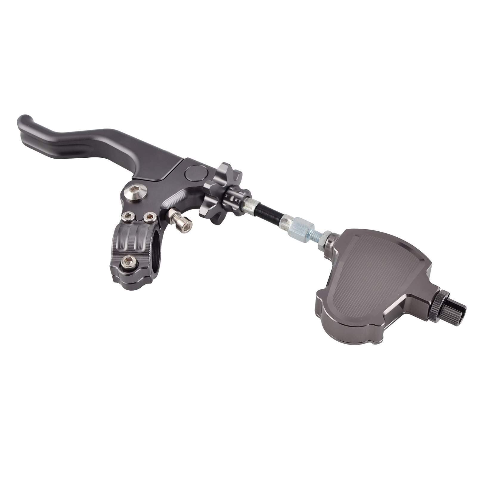 Levier d&#39;embrayage court, système de câble facile à tirer, pour Kawasaki Z650 Z750 Z900 Z800 Z1000 ZX6R ZX10R KX125 KX250 KX250F KX450F KLX: Set Titanium