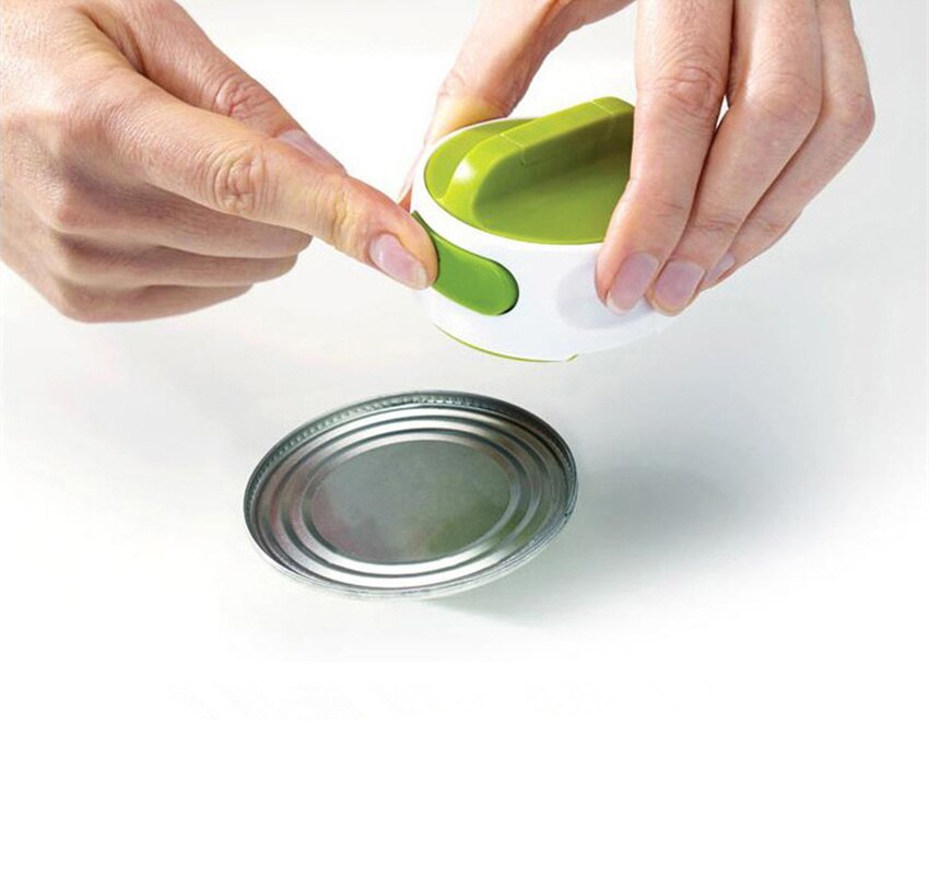 Manual Can Opener Portable Compact Hand Injury Prevention Rotating Side Cut Beer Bottle Opener for Cans Kitchen Tools