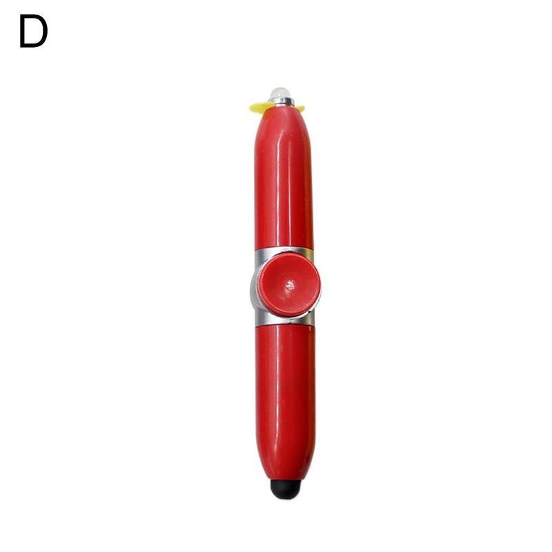 1 Pcs Multifunctionele Gyroscoop Pennen Decompressie Speelgoed Met Gyro Volwassen Pen Speelgoed Stress Licht Spinner Relief Led Balpen fing R7W3: Red Ordinary