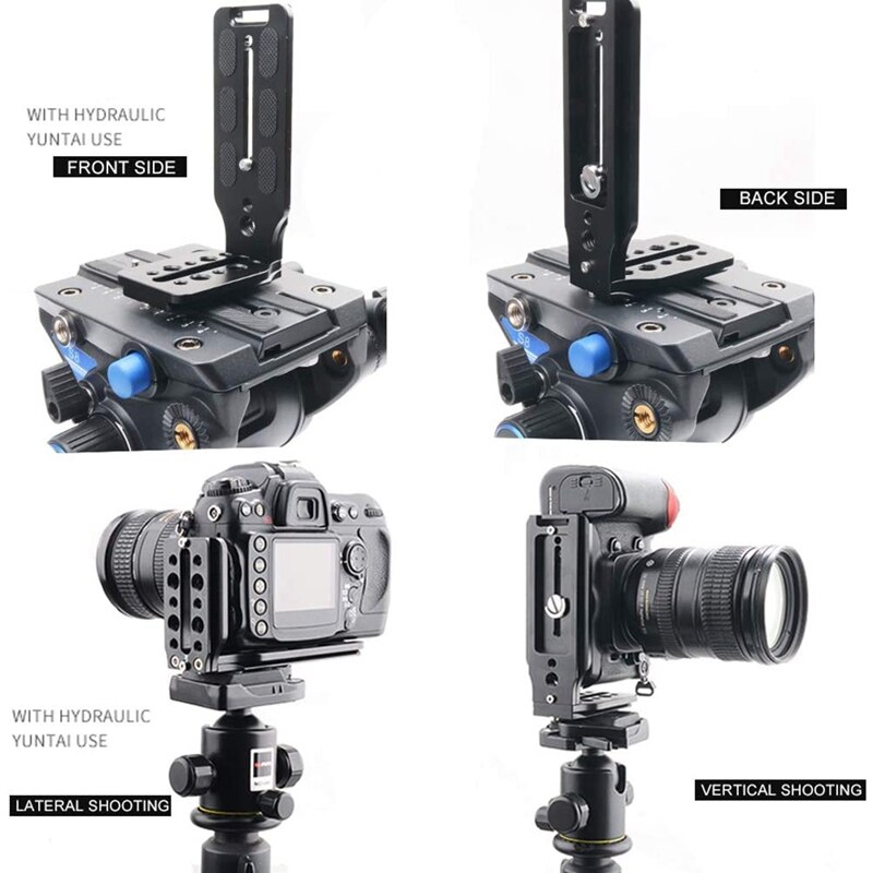 DSLR Camera L Bracket Quick Release Plate Vertical Universal L Bracket with 1/4 Inch Screw Arca Swiss for DSLR Camera