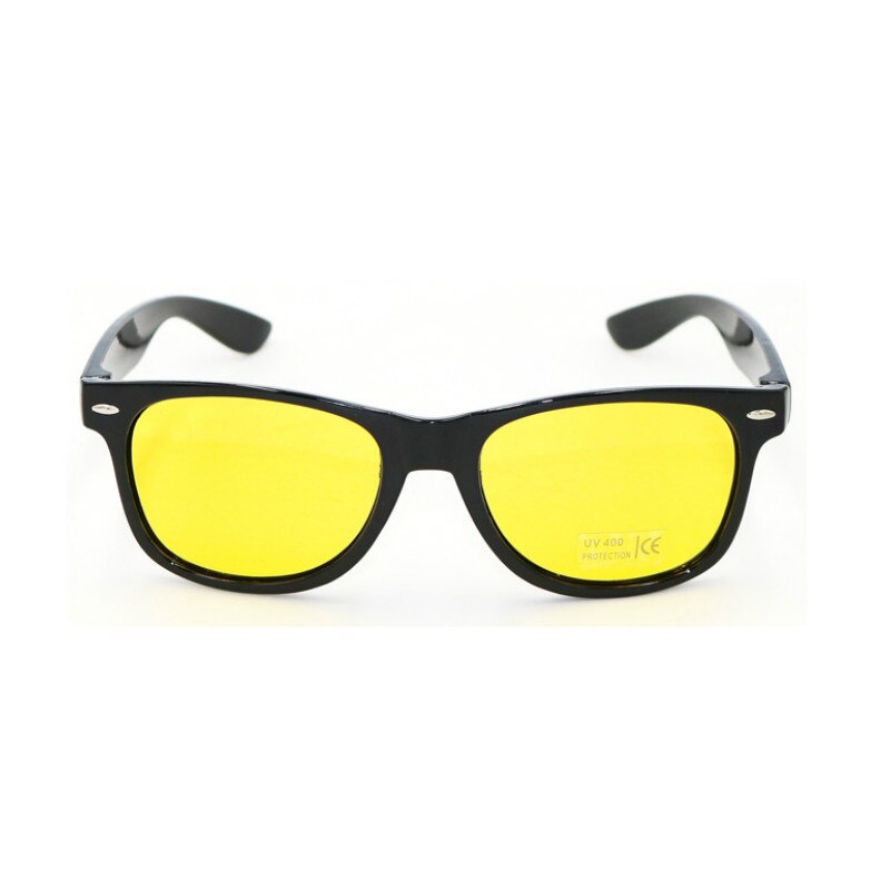 glasses Unisex Square Yellow Lenses Night-Vision Glasses Driving Glasses Men Women Windproof Driving Goggle Yellow Sunglasses
