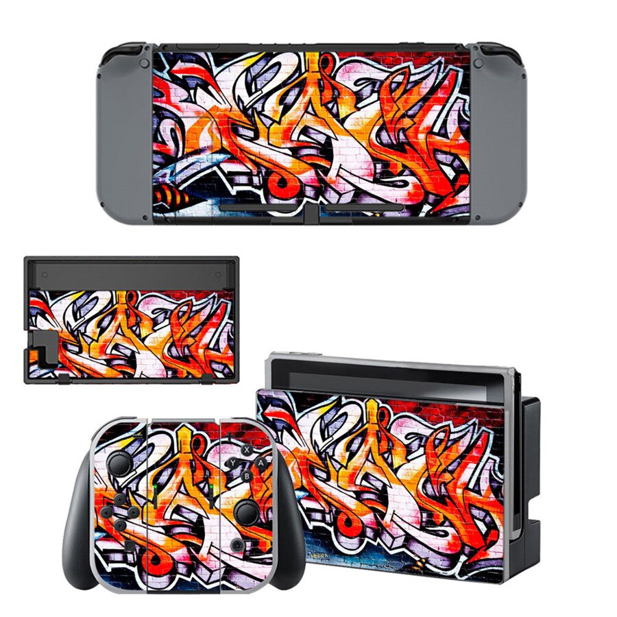 12 Styles Cool Graffiti Style Vinyl Decal Skin Sticker For Nintend Switch NS NX Console & Joy-con Game Accessories: Style 11