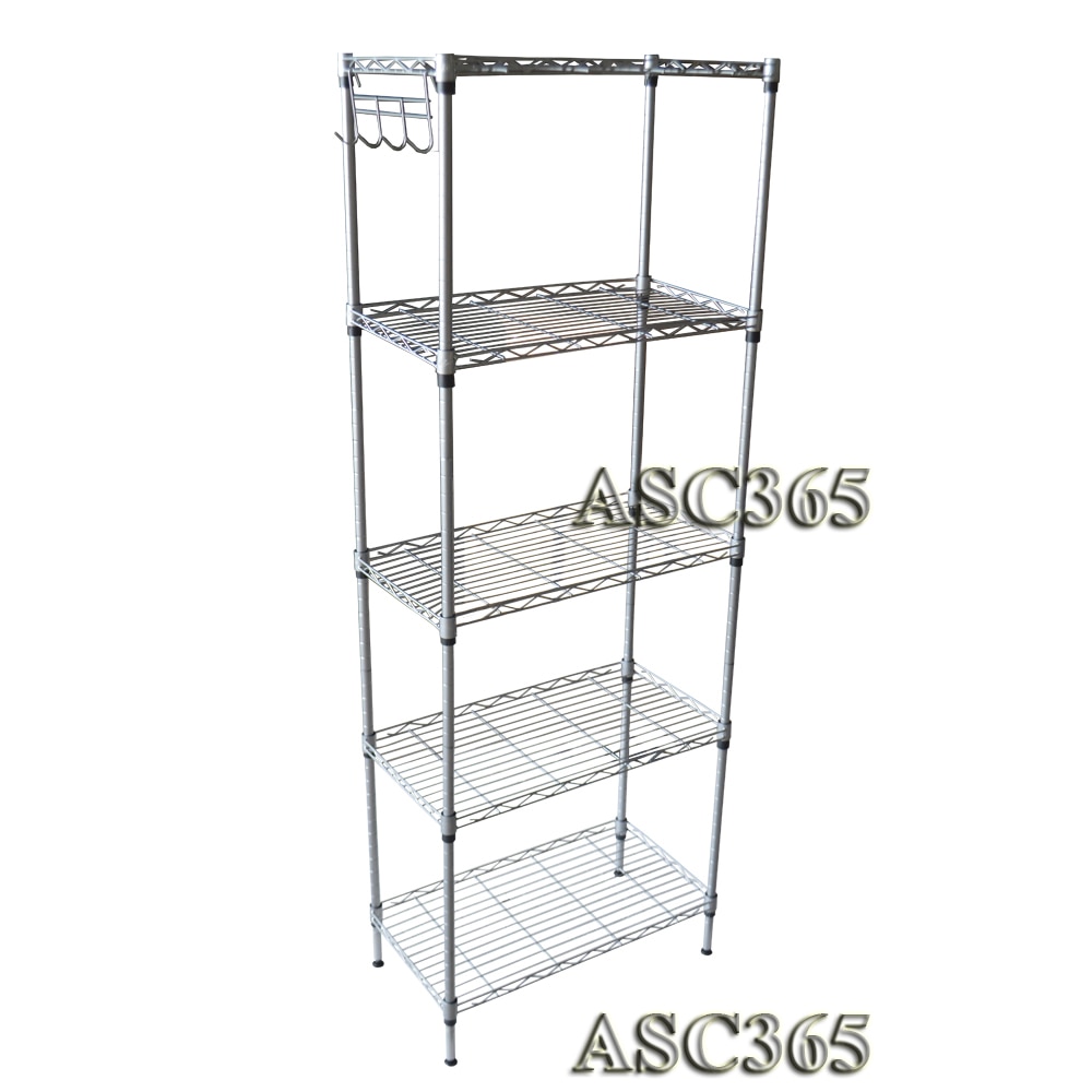 5 Tier Storage Rack Organizer Kitchen Shelving Steel Wire Shelves Metal Kitchen Shelving Rack