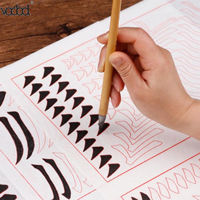 Bamboo Calligraphy Writing Pen Artist Chinese Ink Painting Goat Hair Brush Pens Kids Learn Stationery Tools School Supplies: Default Title
