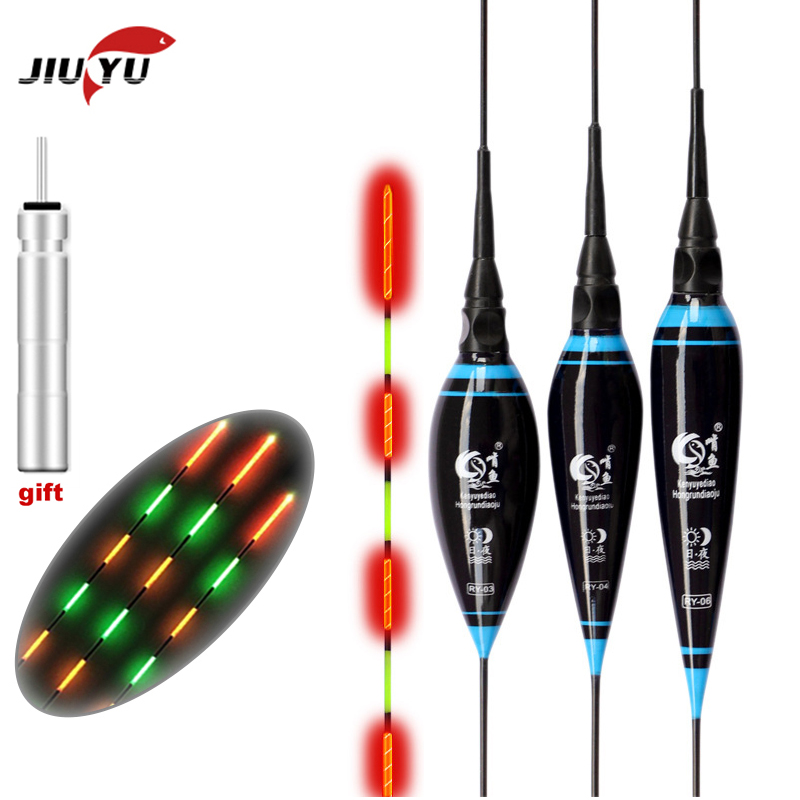 Corcho de pesca eléctrica LED flotar + cargador + space bean accesorios de luz de verano aparejos de pesca luminosos electrónicos flotar conjunto