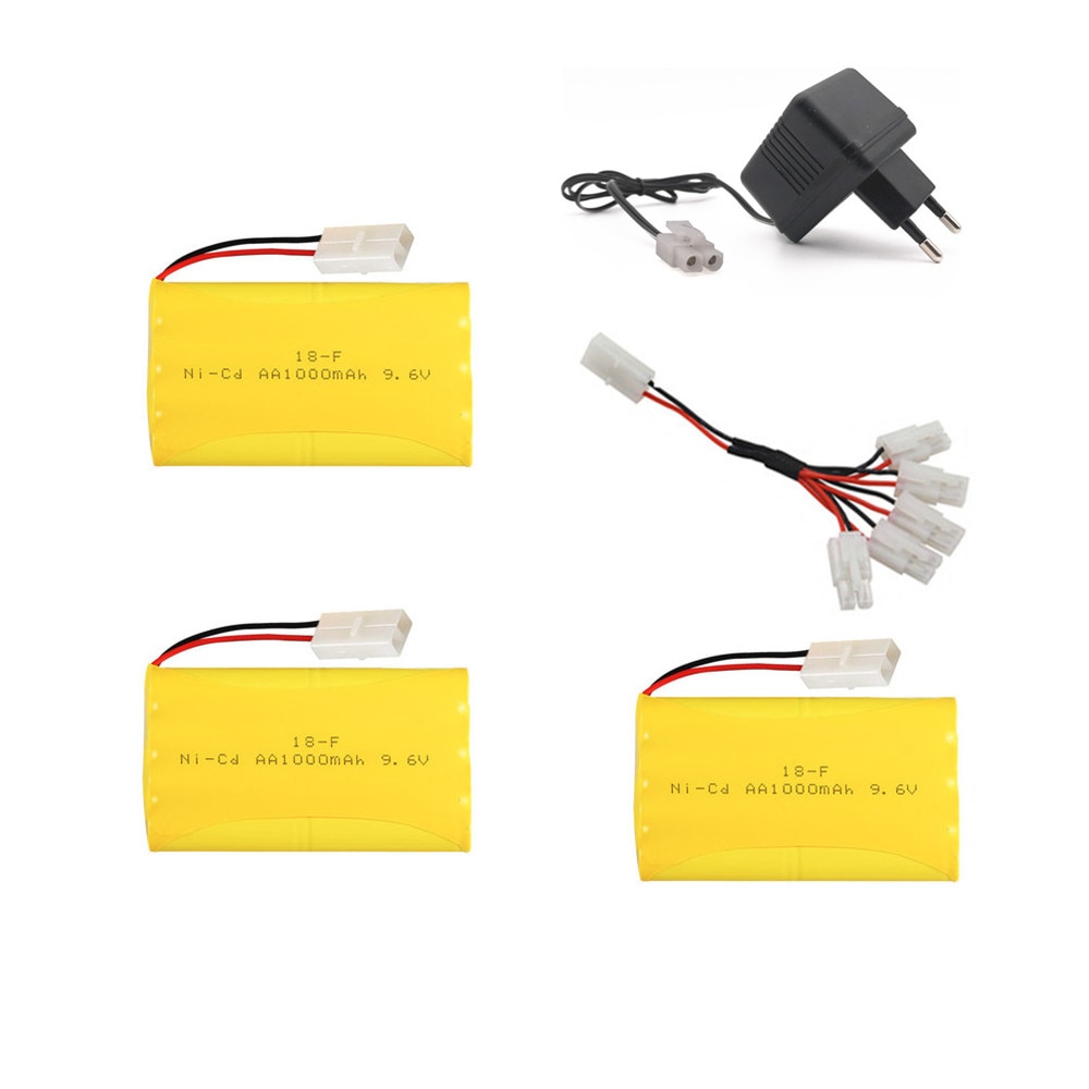 9,6 v 1000mah Ni-CD Batterie + Ladegerät einstellen Für Rc spielzeug Auto Stiefel Pistole Panzer Zug Roboter NICD AA 9,6 v Akku Pack