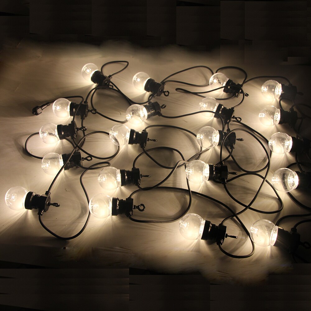 10 20 pærer ledet kloden streng fe lys jul  g50 utendørs vanntett ledet lys streng lys bryllup hage fest uteplass Port