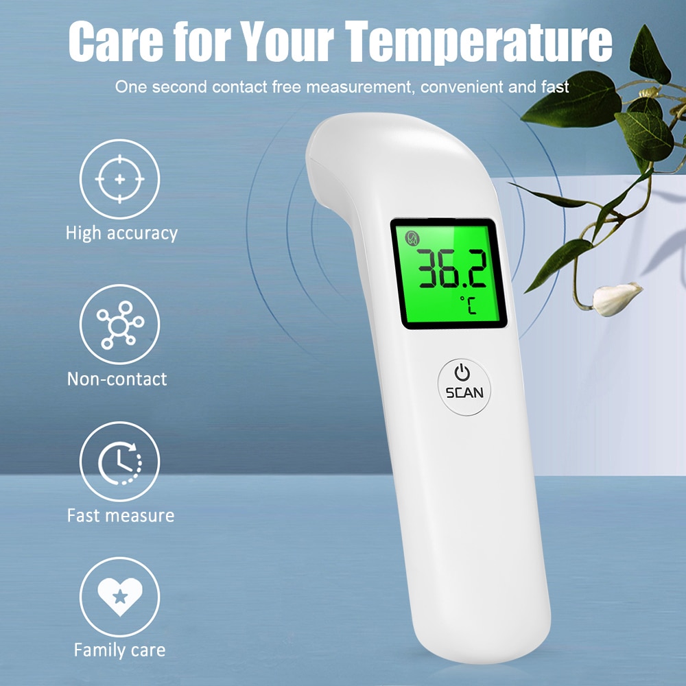 Infrarood Thermometer Voorhoofd Thermometer Non Contact Thermometers Lcd Display Hoge Precisie Handheld Temperatuur Meter