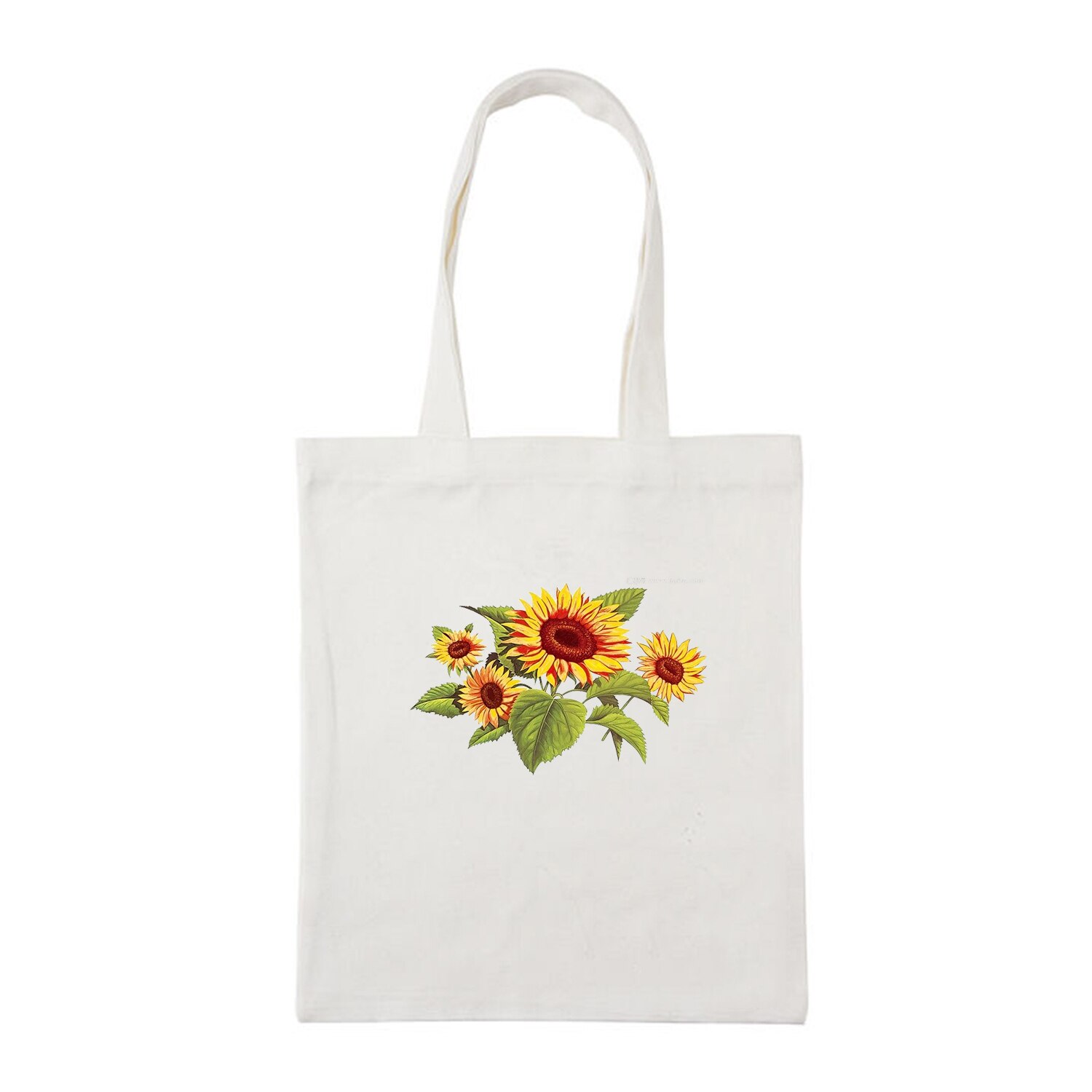 Dames boodschappentas dames canvas schoudertas eco tas herbruikbare tas shopper tassen studenten boekentas bloem plant melodie: B21-14 witte