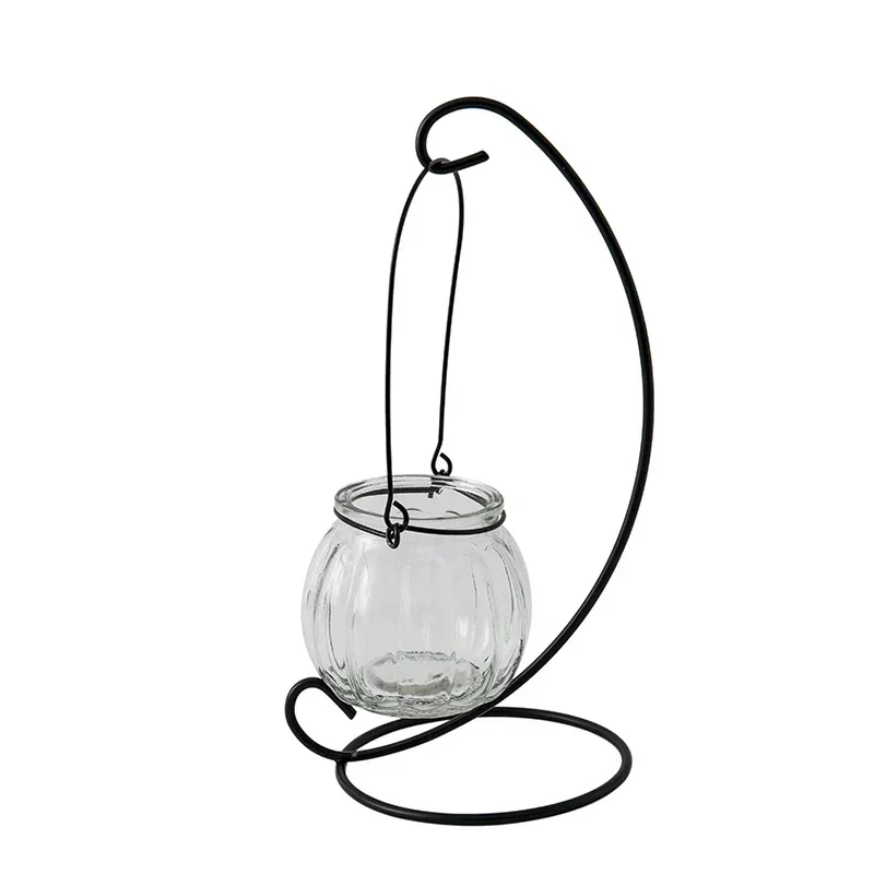Florero de cristal colgante, adornos transparentes creativos, botella colgante, florero de planta hidropónica, decoración interior del hogar, botella fresca