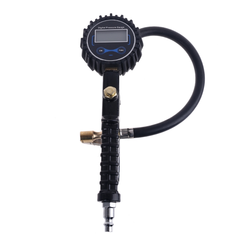 Digital Tire Inflator Pressure Gauge with 32cm 12" Hose &amp; Quick Connect Coupler Air Chuck 200 PSI Heavy Duty for Car 87HB