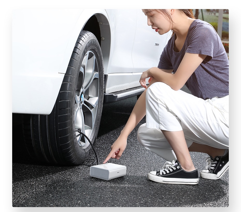 Xiaomi Intelligente Auto Air Compressor Tire Smart Auto Luchtpomp 12V Portable Auto Bandenpomp Met Licht Reparatie