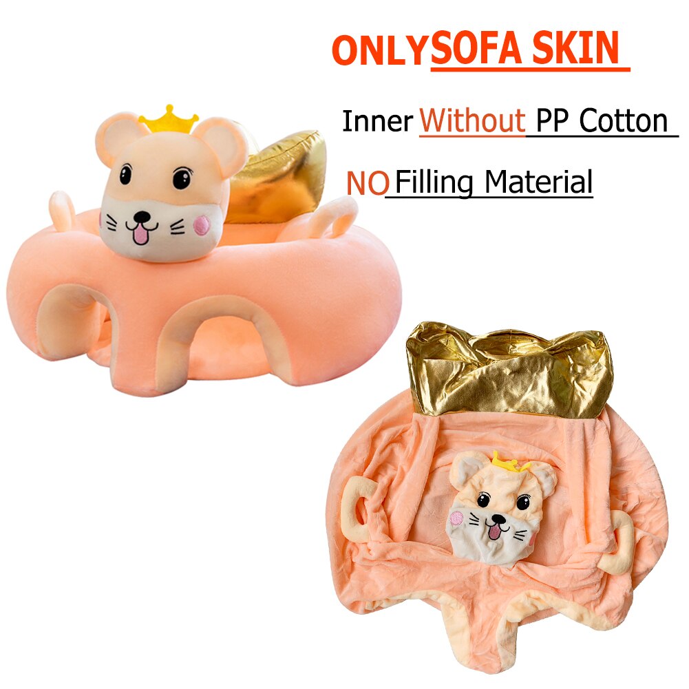 Alleen Cover Leuke Cartoon Baby Sofa Cover Leren Zitten Seat Feeding Stoel Case Kids Sofa Huid Zuigeling Babyzitje zonder Katoen: 8