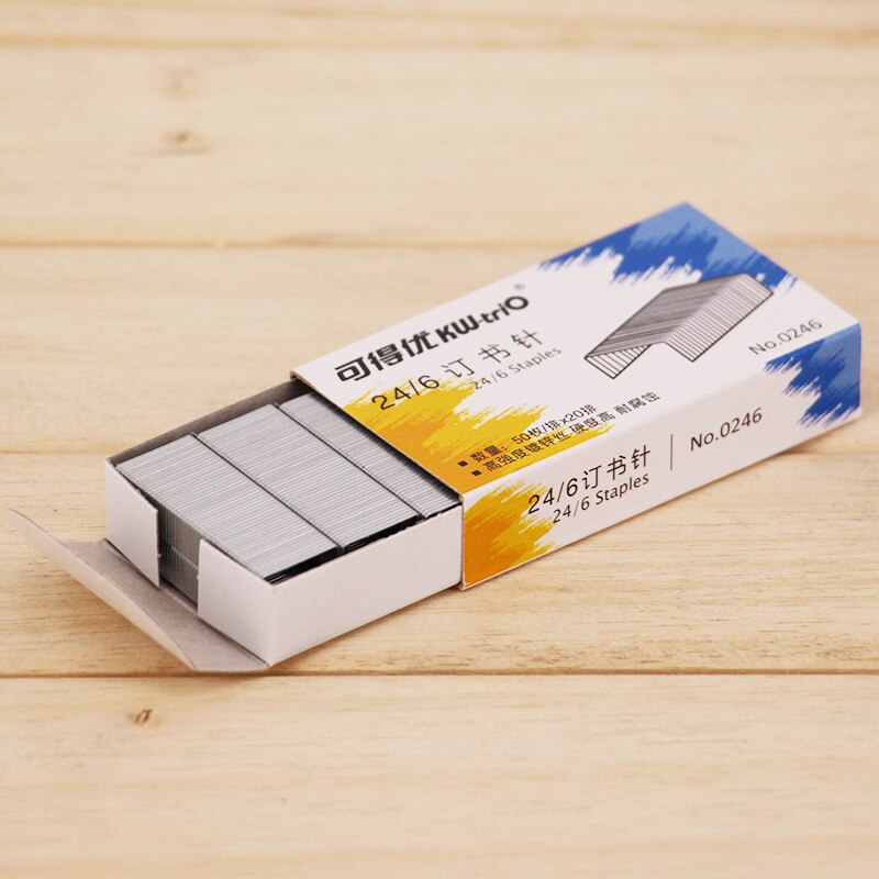 10 Box 1000pcs/Box 24/6 Staples Universal Metal Silver Stapler Pin 12# Paper Stapler Staples Office Binder Stationery