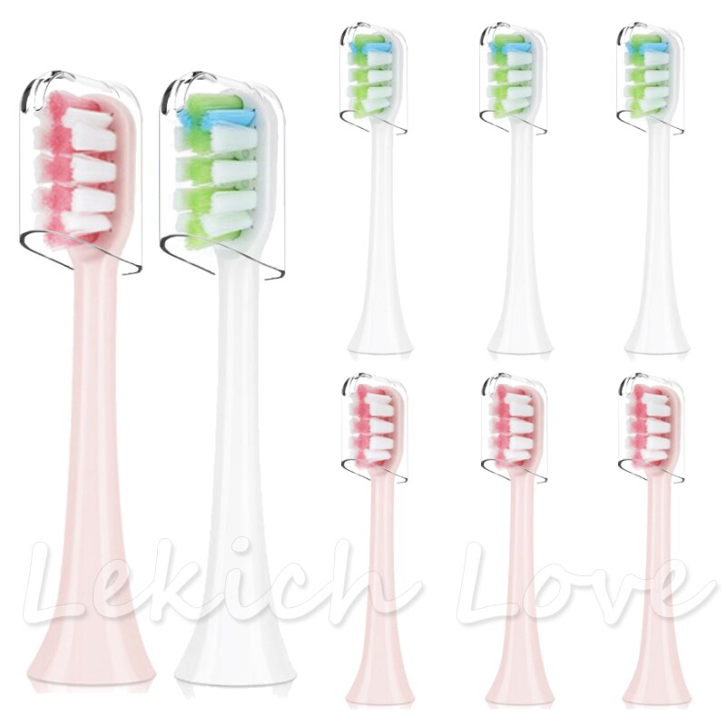 Til soocas  x3 x1 x5 elektrisk tandbørste udskiftning til xiaomi soocas  x3 tandbørstehoveder med beskyttelsesovertræk: 8 stk. blandede modeller