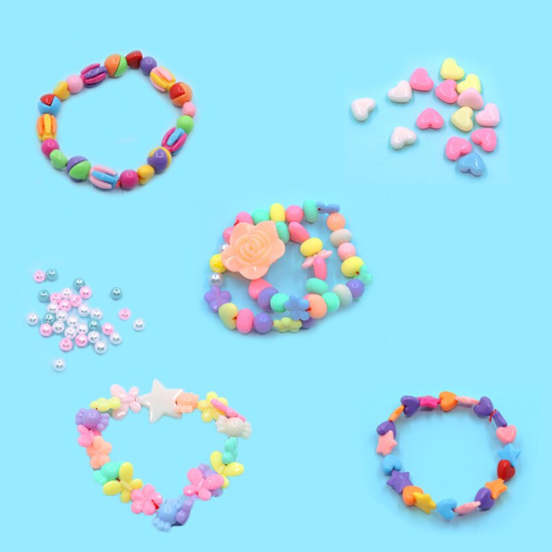 Børneperler gør-det-selv-håndværk perlelegetøj pigesnore perler, der styrker praktiske evner perler pædagogisk legetøj