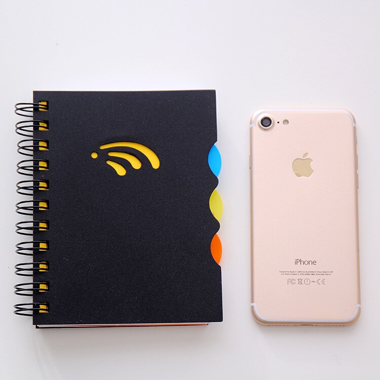 Cuaderno en espiral para oficina y escuela, libreta gruesa y aumentada, con divisor de índice de papel A6, A5, B5, A4, Bloc de notas para bocetos: A6 3Divider 10X14cm