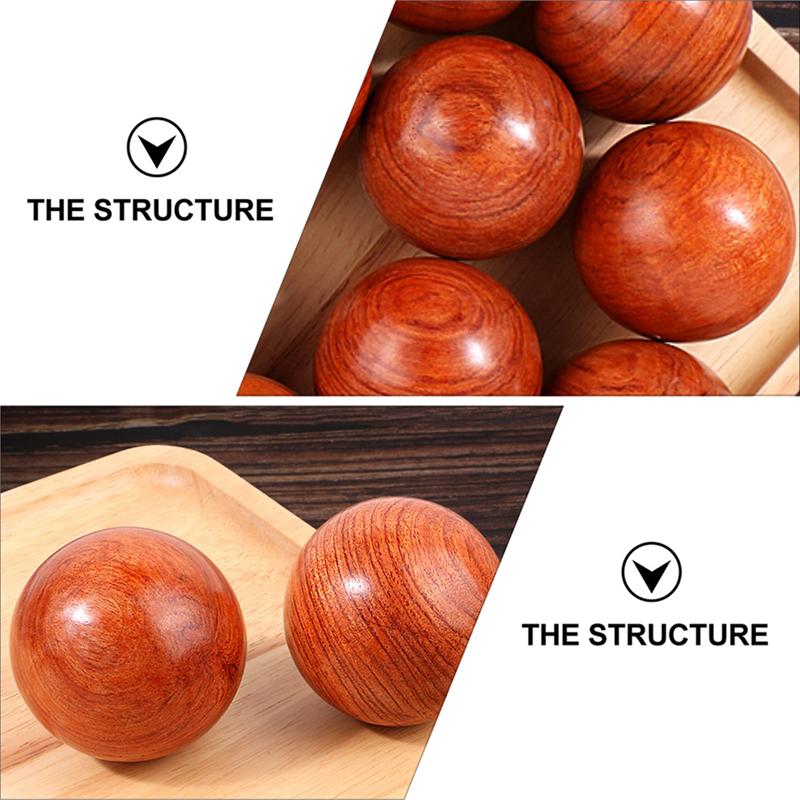 2 uds de masaje de madera de bolas pelotas de Fitness ejercicio de la mano las bolas