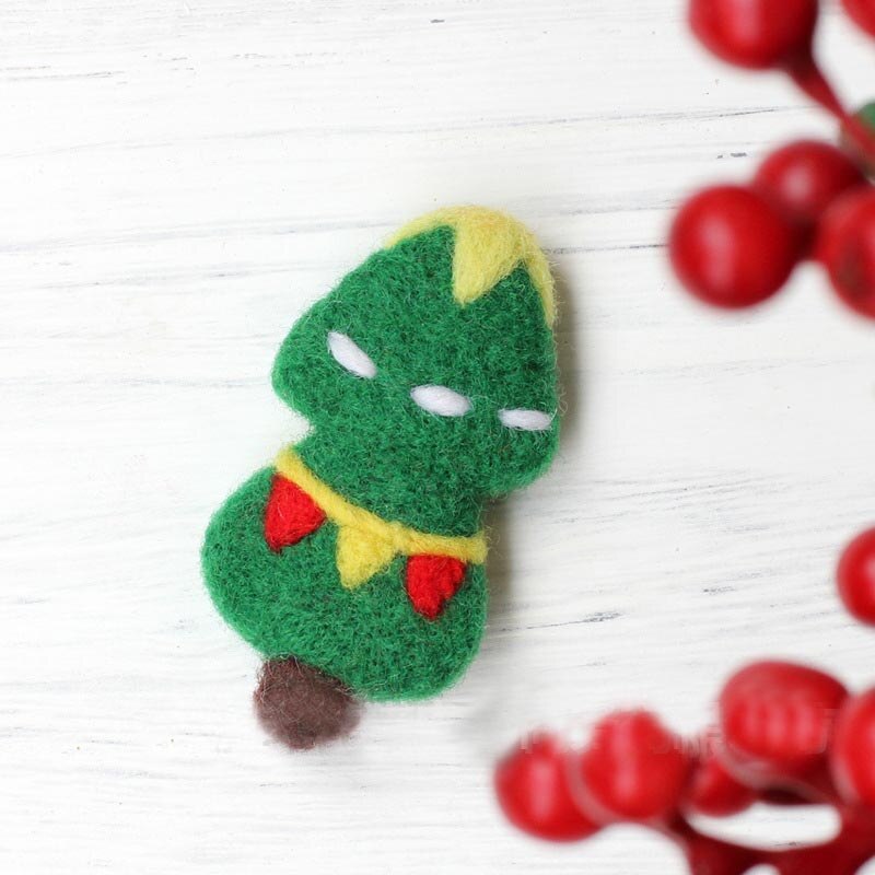 1Set Berry guirnalda broche lana manualidad de fieltro DIY sin terminar pinchado conjunto kit para manualidades para Material de la aguja bolsa de paquete de Lollipop muleta