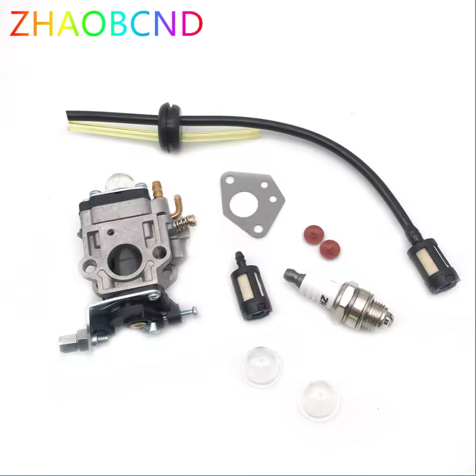 15mm Carburetor Kit for Engine 40-5 44-5 For Brushcutter 43cc 49cc 52cc Strimmer Cutter Chainsaw Carb: Orange