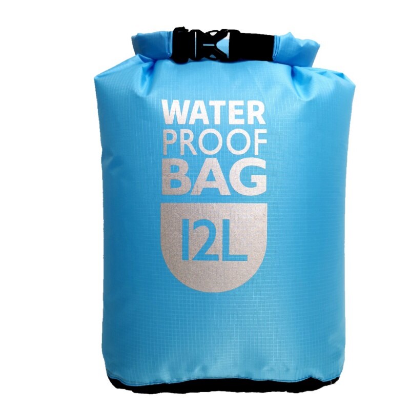 1pc worek wodoszczelny Dry Bag pakiet pływanie spływ kajakowy torby Trekking pływający żeglarstwo kajakarstwo żeglarstwo odporność na wodę suche worki: Blue 12L