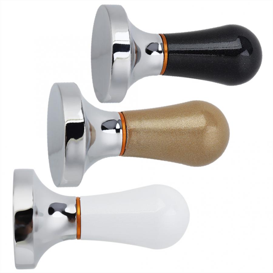 Prensa manual de aluminio para café, 57mm, con mango, para cafetera Espresso, café Barista, herramientas para accesorios de cocina