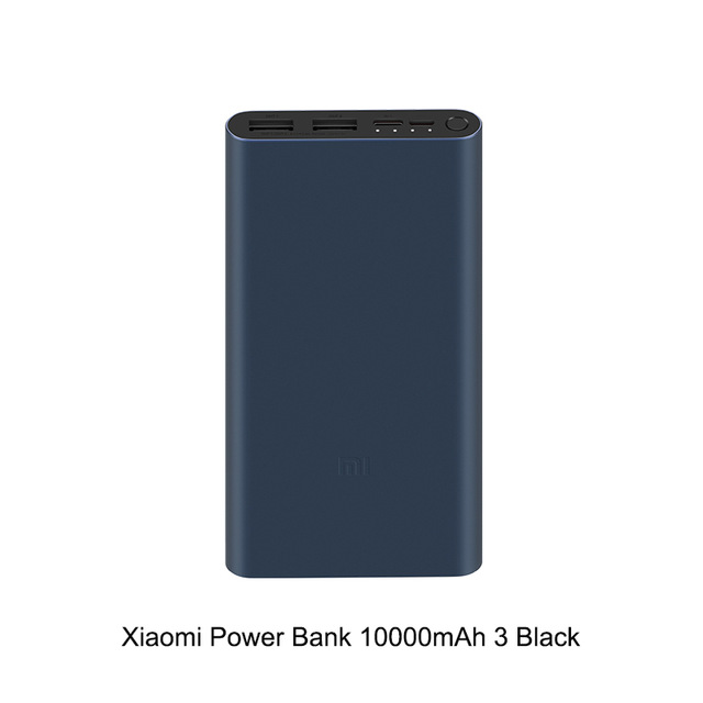 Neue Xiaomi Mi Power Bank 3 10000 mAh Externe Batterie tragbare charginQuick Ladung 10000 mAh Power Unterstützt 18W Lade: black