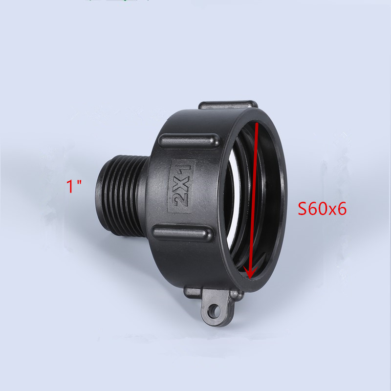 IBC Wassertank passend zu 60mm Grob gewinde zu 1 &quot;Fein Grob Minderer Stecker Neue Garten Schlauch Rohr Adapter 1Stck: Ursprünglich Titel