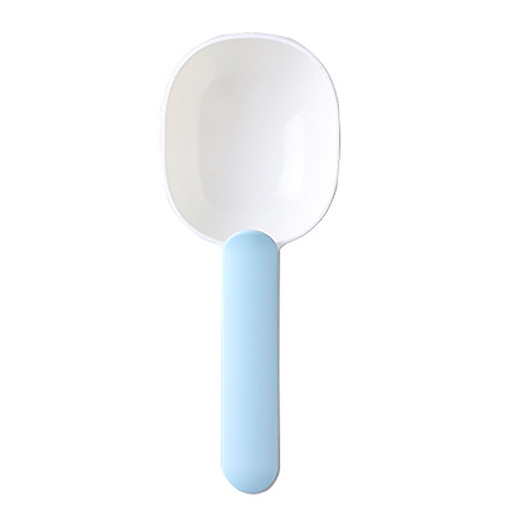 Multi-function Portable Food Scoop with Plastic Sealing Clip Measuring Scoops Rice Spoon Grain Shovel Measuring Flour Scoops: white blue