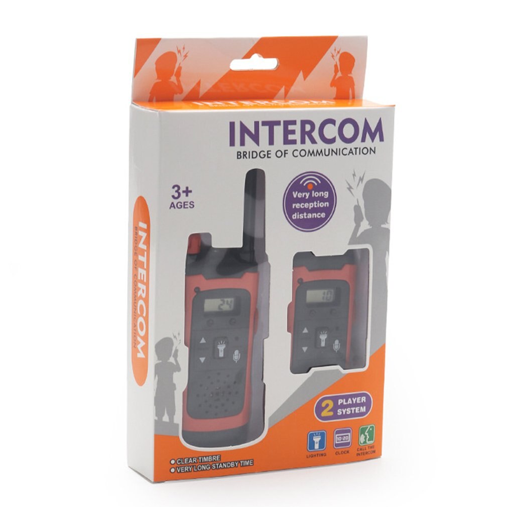 Mini 80-100M bambini Walkie talkie giocattolo bambino Radio elettronica interfono vocale giocattolo Display LCD esterno Walkie talkie giocattolo