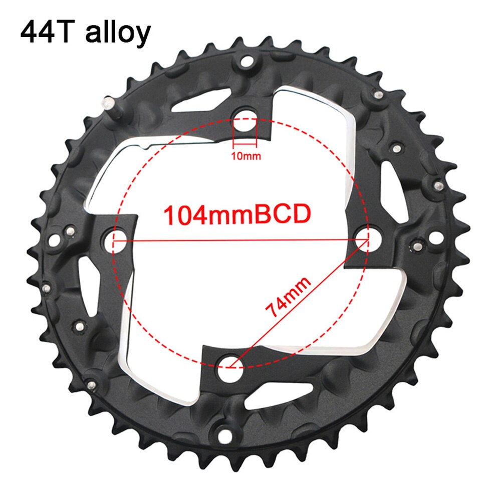 104BCD 64BCD Chainirng MTB Double/Triple Speed Bike Chainwheel 22/24/26/28/32/36/38/42T Mountain Bike Crankset Parts for Shimano: Light Grey