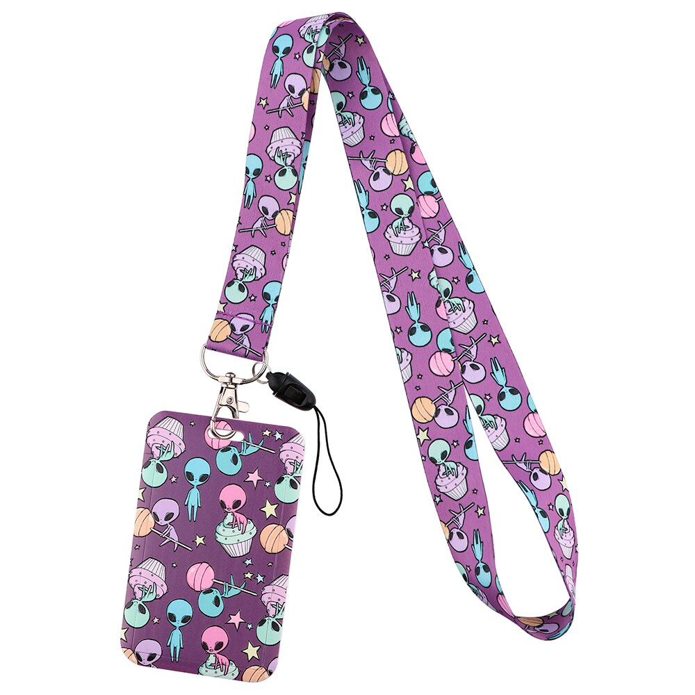 CB1251 Leuke Alien Sleutelhanger Bandjes Touw Mobiele Telefoon Charm Neck Strap Lanyard Voor Key Usb Id Card Keycord Diy Lanyard opknoping Touw: 3
