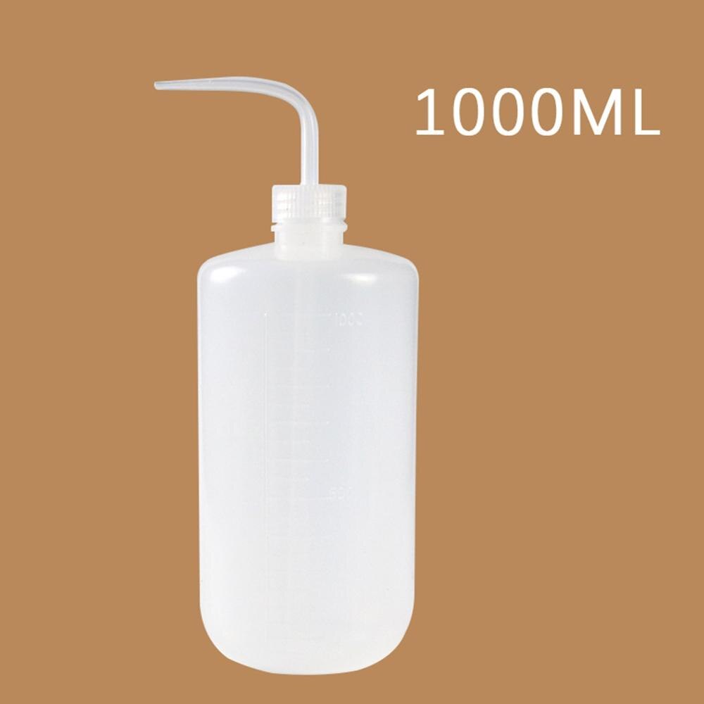 250/500/1000ml vand næb hælde kedel værktøj sukkulenter plante blomst vanding kan presse flasker med lang dyse næb dråber: 1000ml hvide