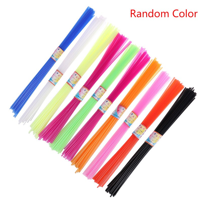 350pcs Children Handmade Folded Star Plastic Straw Lucky Tube Origami Fancy Glossy Folded Five Horn Birthday