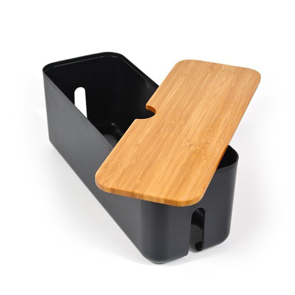 Cable Organizer Box Hard Plastic Power Strip Storage Box Cable Management Box Holder Dustproof Cover Cable Winder Organizer
