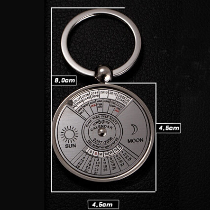 50 Jaar Super Perpetual Calendar Sleutelhanger Flesopener Ringen Astrologie Sleutelhanger Party Sleutelhouder Sieraden