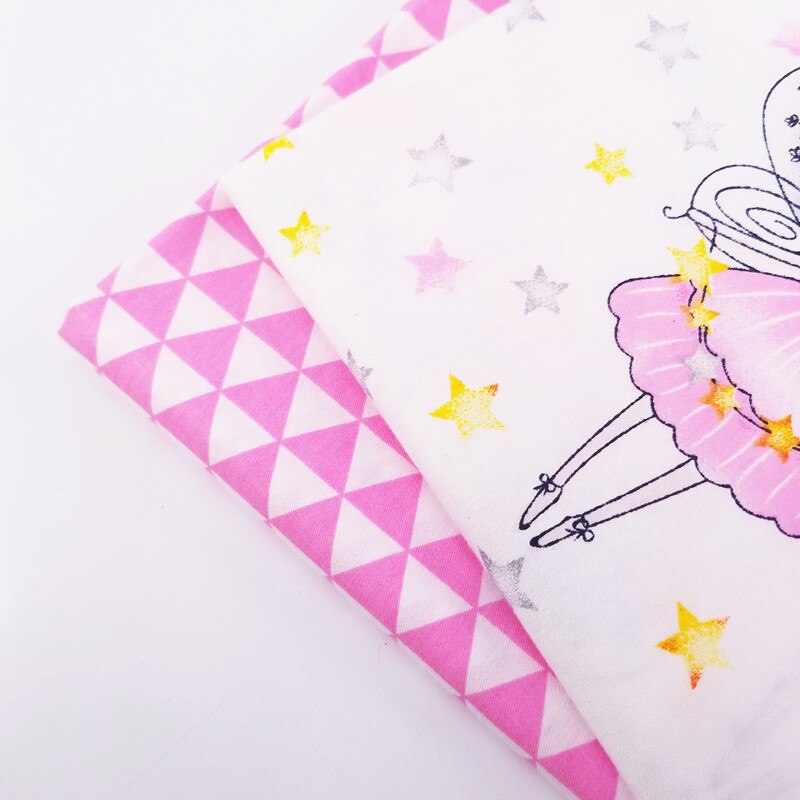 Lovely Girl Printed Cotton Twill Fabric Material For DIY Quilting Sewing Sheets Cribs Cushions Blanket Fabric For Baby&Children