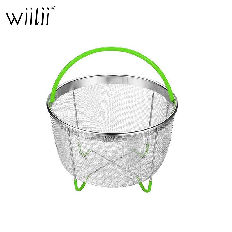 Wiilii Steamer Basket For Instant Pot Stackable Mesh Vegetable Steamer Insert Egg Basket Stainless Steel Pasta Strainer
