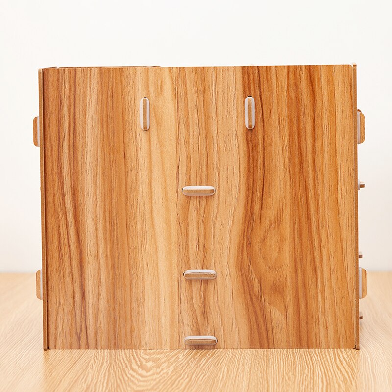 Houten Bureau Organizer Multifunctionele Diy Pen Potlood Houder Doos Desktop Stationaire Home Office Supply Opbergrek