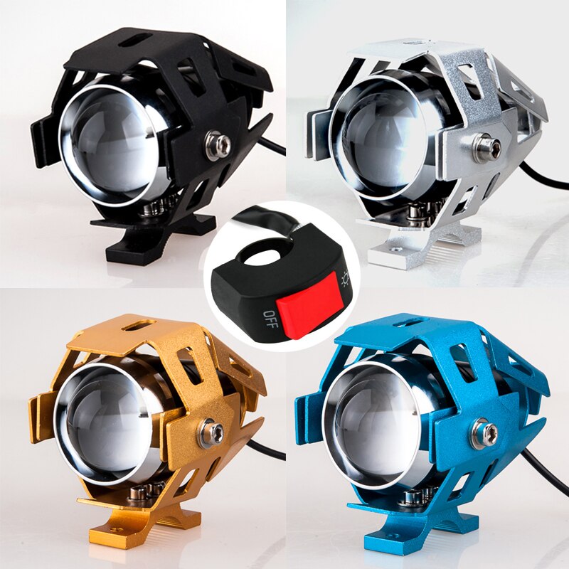 2 Pieces LED Spotlight DC12-60V with CREE U5 LED Chip 3 Modes for Motorcycle Headlight Car Fog Lamp
