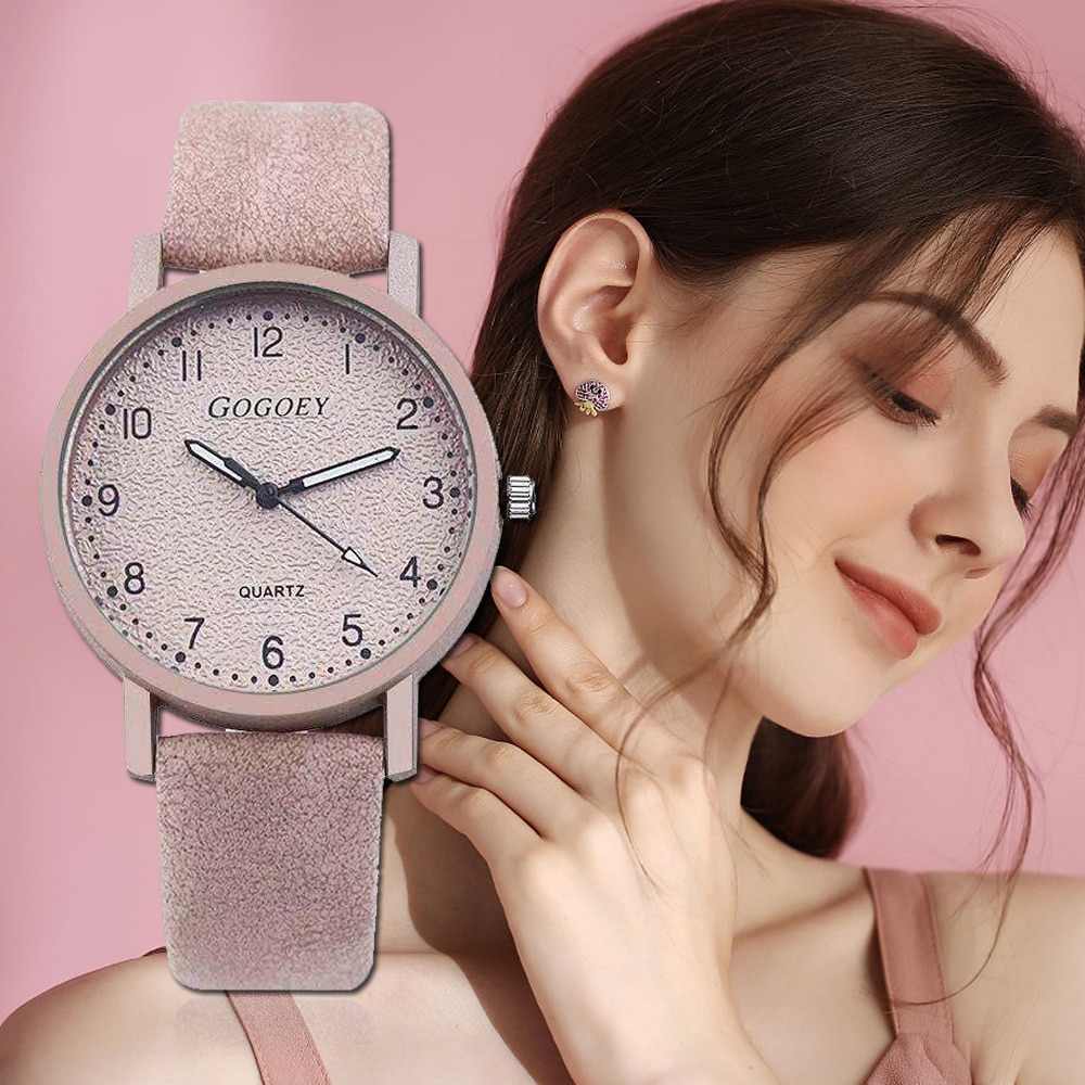 Gogoey frauen Uhren Leder Armbanduhr Frauen Uhren Damen Uhr Mujer Bajan Kol Saati Montre Feminino