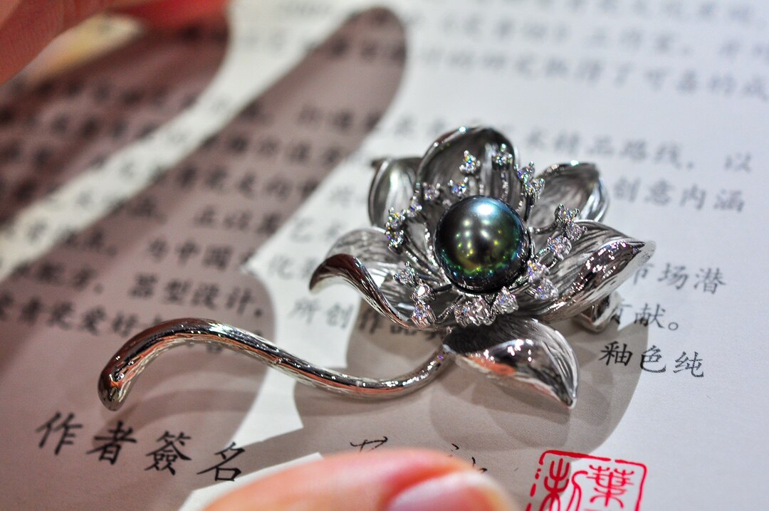 Parel Broche Fijne Sieraden Gold Filled 8-9Mm Natuur Zee Water Tahiti Parel Broche Voor Vrouwen Fijne Verjaardag cadeautjes