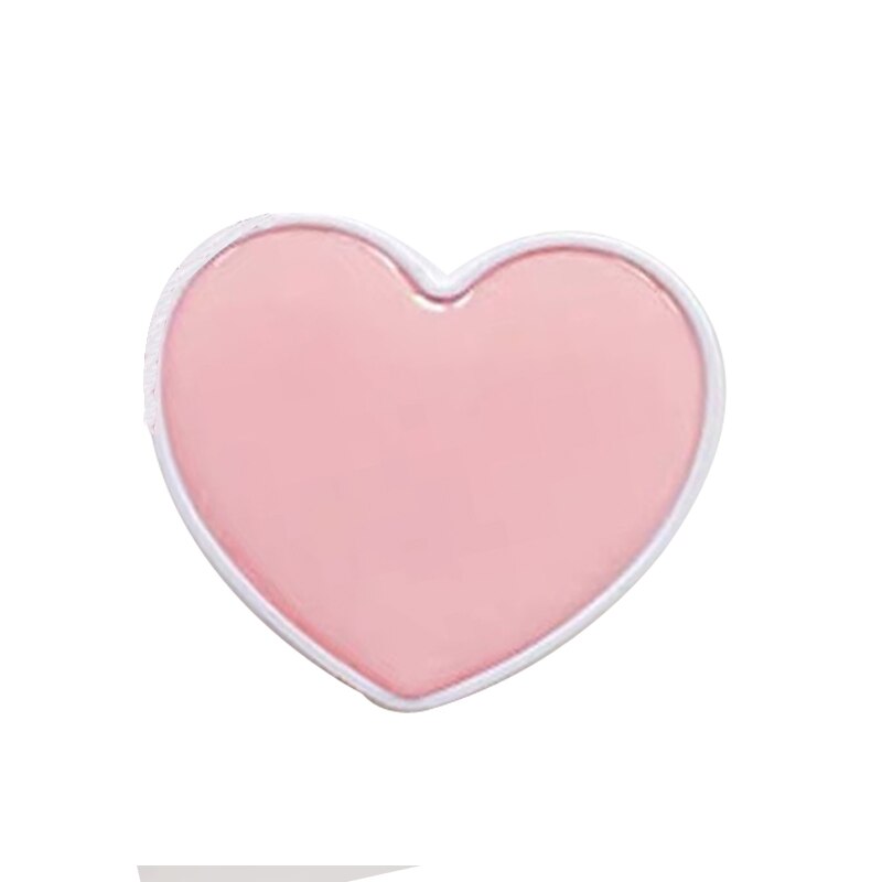 1pcs Pure Love heart shape epoxy glue mobile phone bracket Cute 3D Animal airbag Phone Expanding Stand Finger Holder: Pink