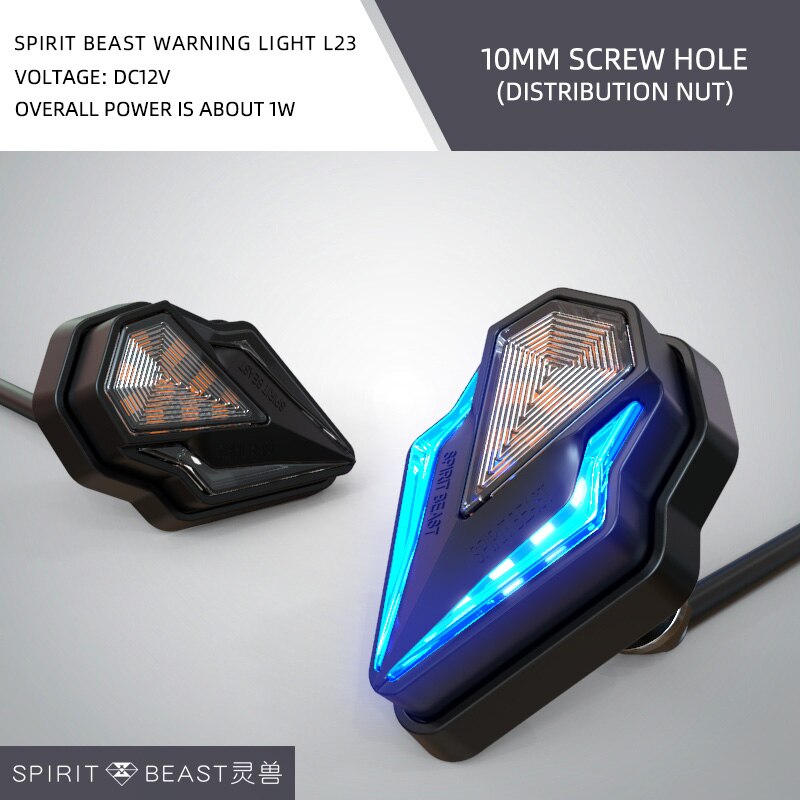 SPIRIT BEAST Turn Signal Fittings Indicator Motorcycle 12VLED Daytime Running Light Motorbike Universal Lighting Signal Light: L23 blue