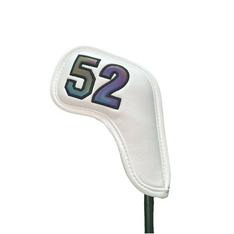 Golf Wedge Head Covers Magneet Close Cover Wiggen Headcovers Nummers 48 50 52 54 56 58 60 Graden Wit/zwart Golf Iron Cover: MULTI