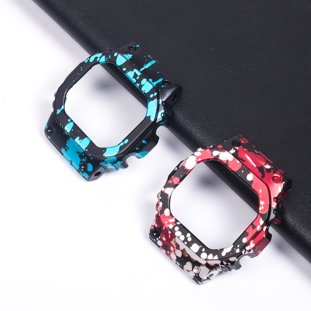 Urkasse i aluminiumslegering til casio g-shock dw -5600 gw5000 dw-5000/5025/5030 gwx -5600 street graffiti ur kofanger tilbehør