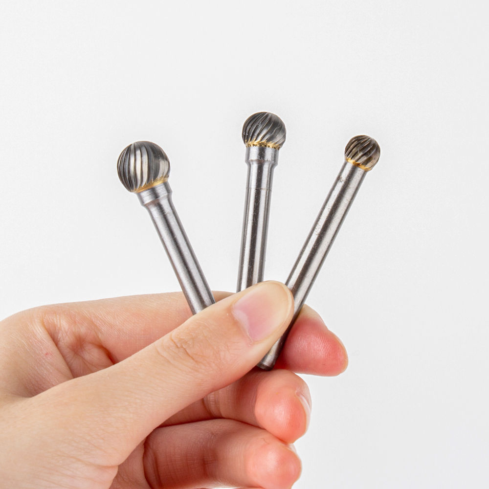 D Conische Kop Carbide Slijpen Hoofd 1Pc Houtsnijwerk Tungsten Staal Roterende Saai Cutter Schuurmiddelen Dtype Bestand Frezen cutt