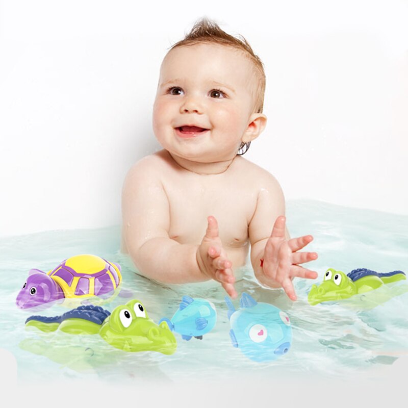 Kinder bad spielzeug schwimm schwimmen bade cartoon niedliche kleine tier baby spielen wasser kleine schildkröte kleine hippo