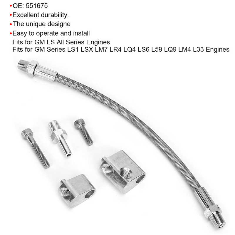 Auto Parts Car Accessories Throttle Body Hose Kit Coolant Steam Port Crossover 551675 Fits for GM LS All Series Engines idle